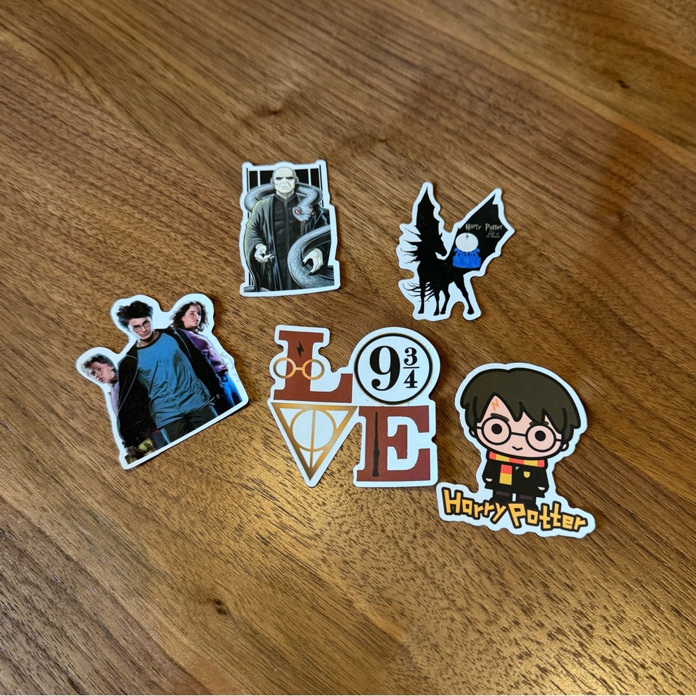 Harry Potter & The Order of the Phoenix Vinyl Diecut Stickers Pack of 5 New
